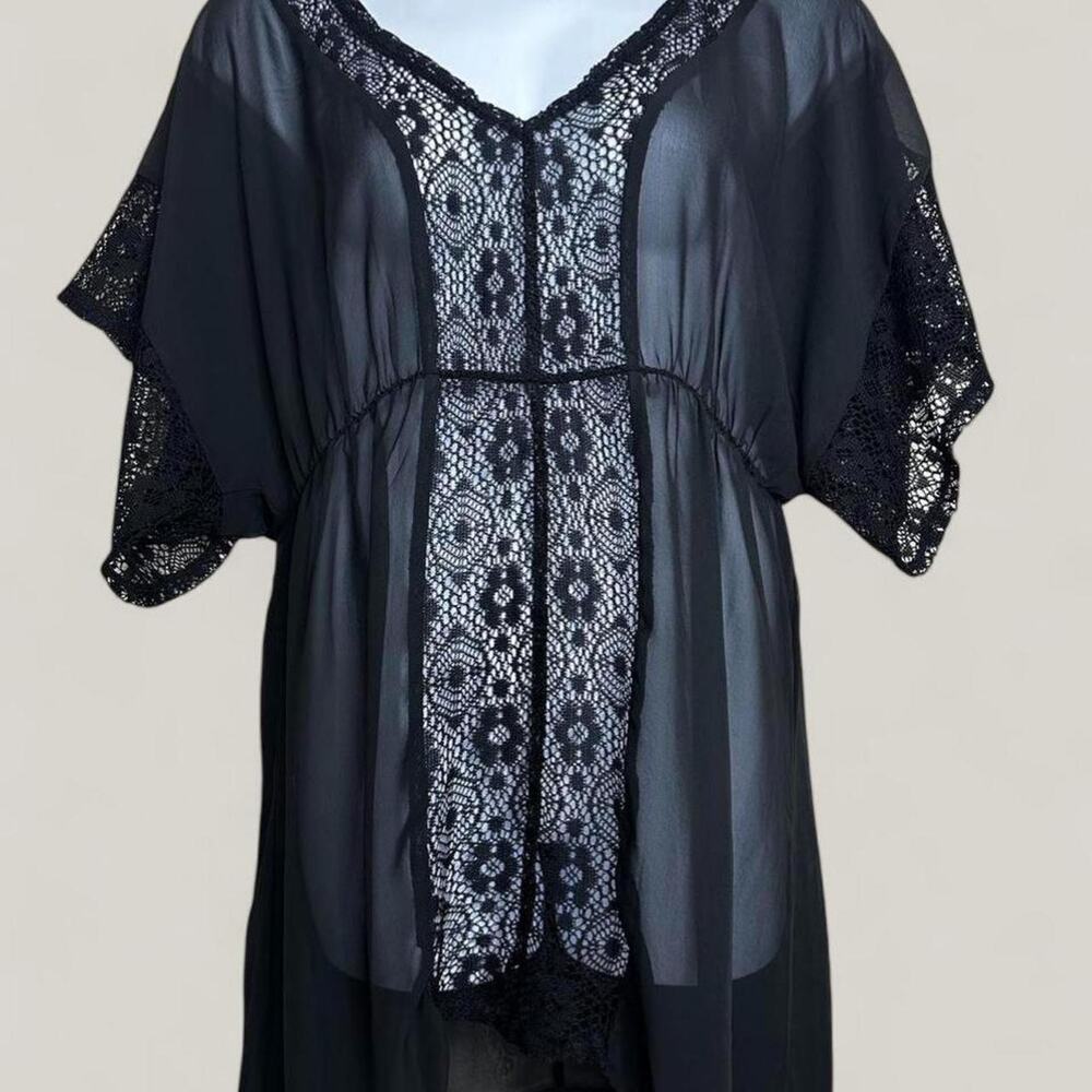 Classic black swimsuit cover with